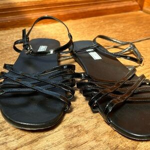 Prada flat black sandals size 41